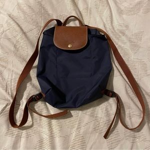 Navy Longchamp backpack